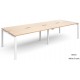 Adapt 1200mm Deep | 4 Person Back to Back Bench Desk